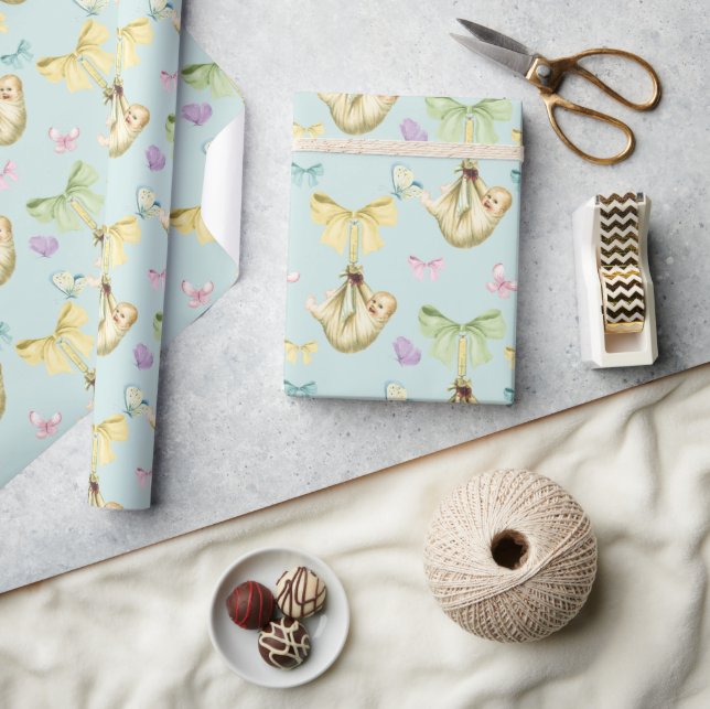 Papier Cadeau Papier d'enveloppement pour bébé, (Artisanat)