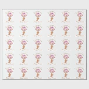 Papier Cadeau Papier d'enveloppement pour bébé à ballons en pelu