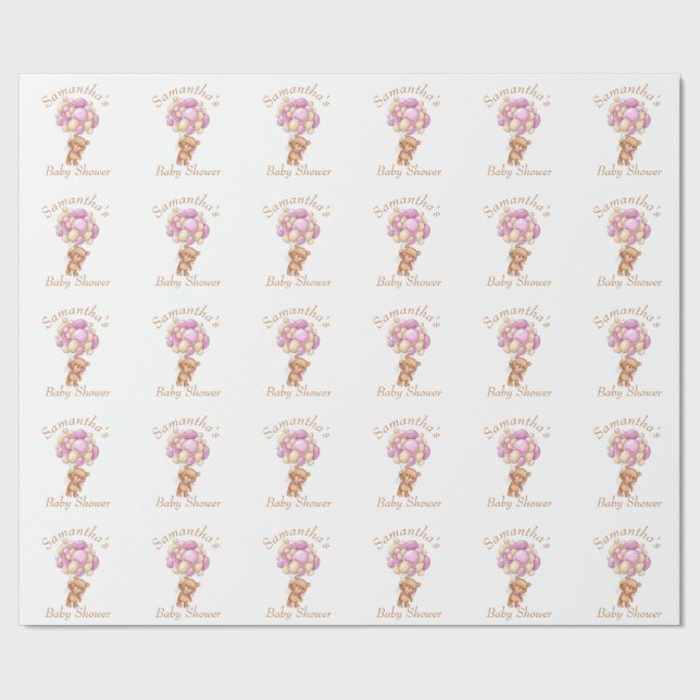 Papier Cadeau Papier d'enveloppement pour bébé à ballons en pelu (Couture)