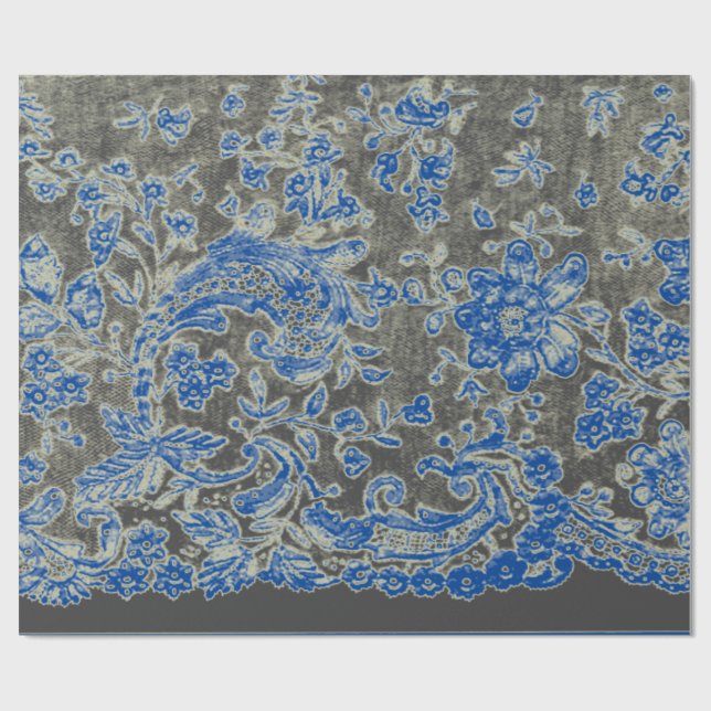 Papier Cadeau Papier d'enveloppement pour CADEAU NOIR ET BLEU LA (Plat)