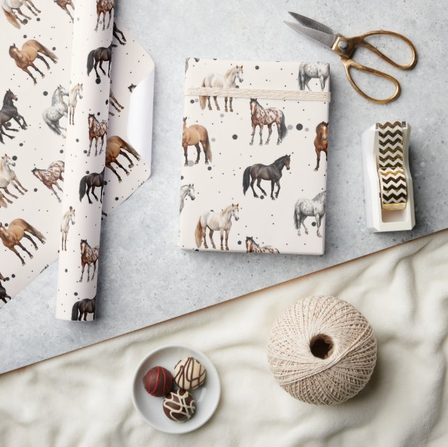 Papier Cadeau Papier d'enveloppement pour chevaux de l'Ouest (Artisanat)