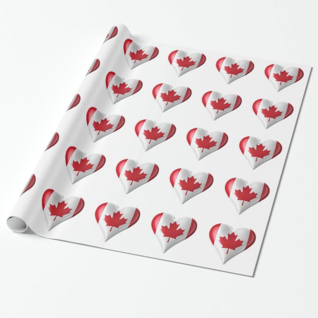 Papier Cadeau Papier d'enveloppement pour découpe cardiaque du d (Déroulé)