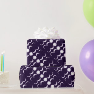 Papier Cadeau Papier d'enveloppement pour enfant de lune violett