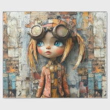 Papier d'enveloppement pour enfants Steampunk