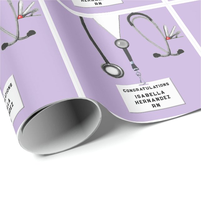 Papier Cadeau Papier d'enveloppement pour les cadeaux de diplôme (Coin rond)