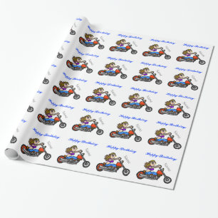 Papier Cadeau Papier d'enveloppement pour moto pour femme