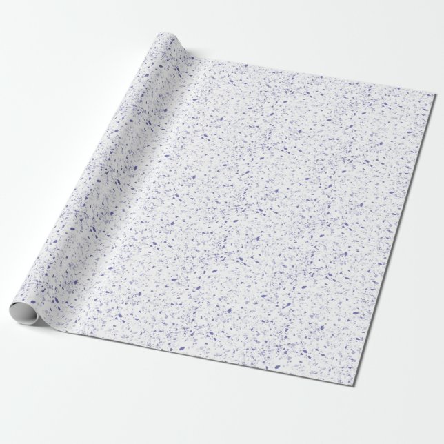 Papier Cadeau Papier d'enveloppement pourpre Terrazzo (Déroulé)