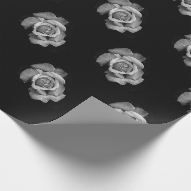 Papier Cadeau Papier d'enveloppement rose en niveaux de gris (Coin)