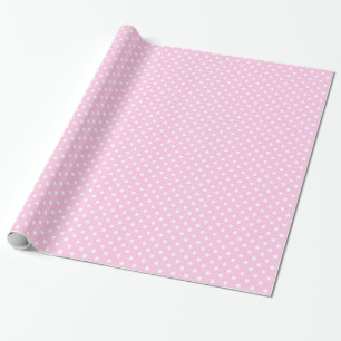 Papier Cadeau Papier d'enveloppement rose Pois