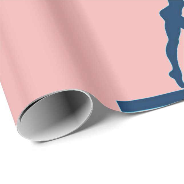 Papier Cadeau Papier d'enveloppement rose poutre (Coin rond)