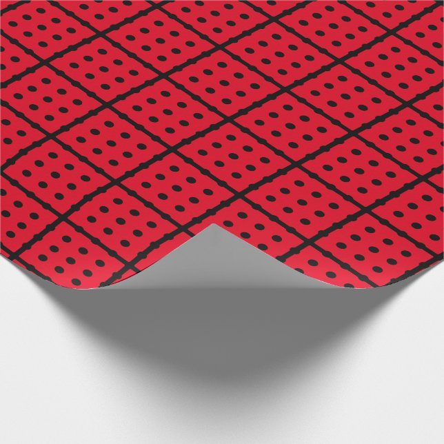 Papier Cadeau Papier d'enveloppement rouge unique (Coin)