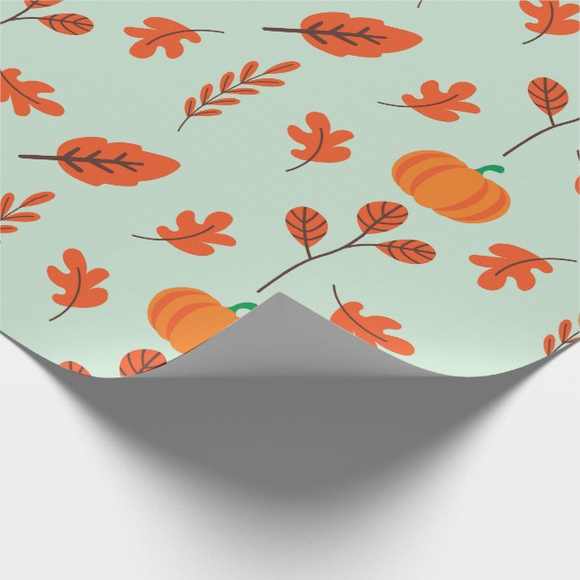 Papier Cadeau Papier d'enveloppement sans soudure à feuilles et  (Coin)