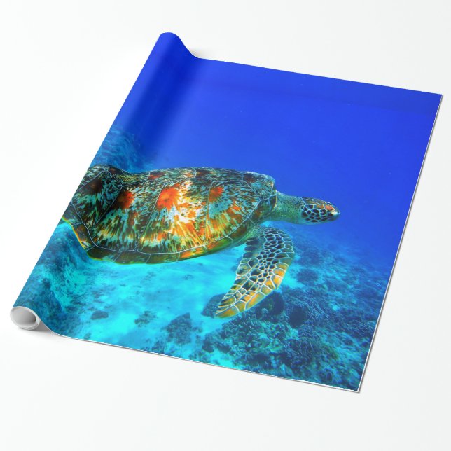 Papier Cadeau Papier d'enveloppement sous-marin 30 (Déroulé)
