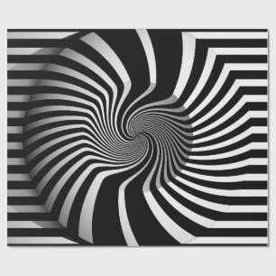 Papier Cadeau Papier d'enveloppement - Spirale d'art psychédéliq