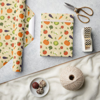 Papier Cadeau Papier d'enveloppement Sunshine & Légume