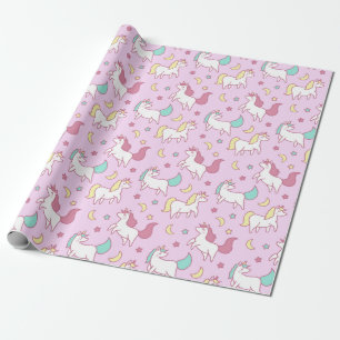 Papier Cadeau Papier d'enveloppement Unicornes