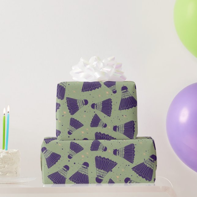 Papier Cadeau Papier d'enveloppement vert de choc spatial (Cadeaux de fête)