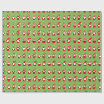 Papier d'enveloppement vert Noël Gonk