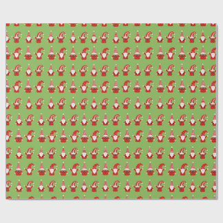 Papier Cadeau Papier d'enveloppement vert Noël Gonk