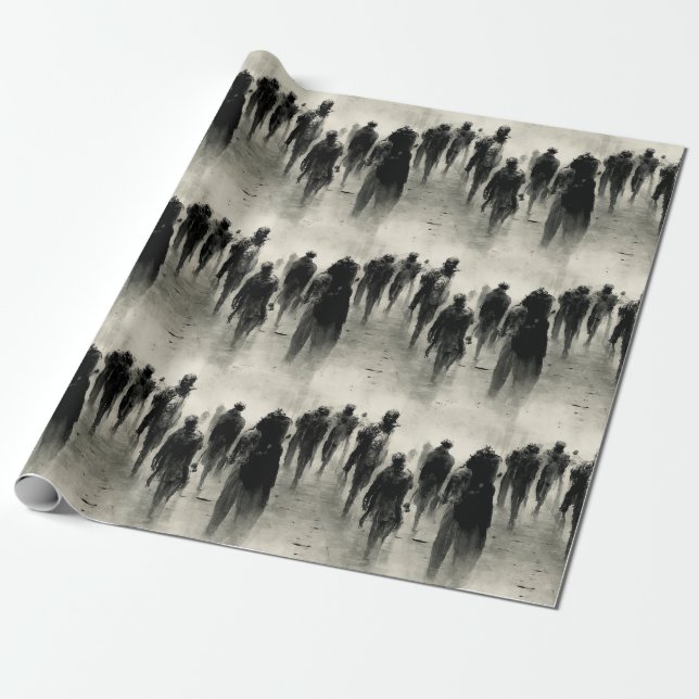 Papier Cadeau Papier d'enveloppement Zombiefied 2 (Déroulé)