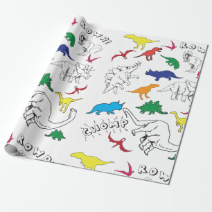 Papier Cadeau Papier Dinosaure