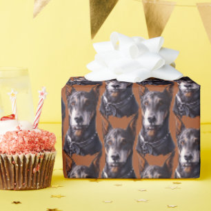 Papier Cadeau Papier Doberman Wrapper Papier Doberman Pinscher