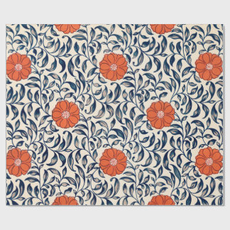 PAPIER CADEAU PAPIER EN MODÈLE FLORAL CHINOIS