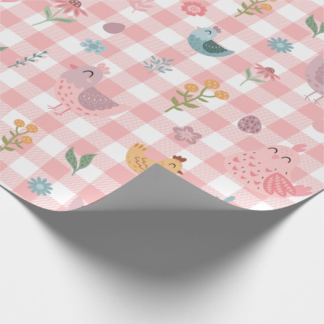 Papier Cadeau Papier En vichy Enveloppement (Coin)