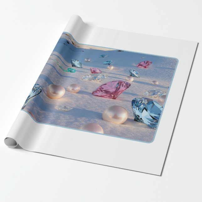Papier Cadeau Papier Enchanté Hiver Élégance Enchantée (Déroulé)