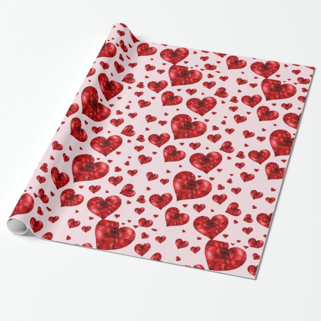 Papier Cadeau papier enveloppant le coeur (Déroulé)