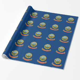 Papier Cadeau Papier enveloppé avec Drapeau de l'Idaho
