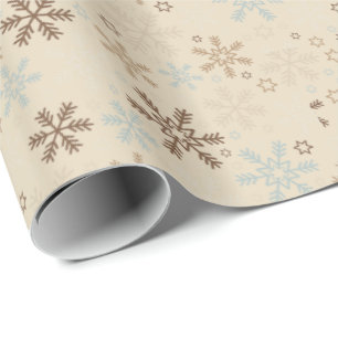 Papier Cadeau Papier-flocons de neige de Noël