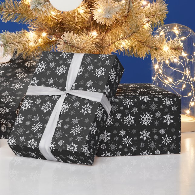 Papier Cadeau Papier-flocons de neige de Noël (Vacances)