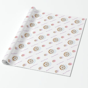 Papier Cadeau Papier-flocons de neige de Noël