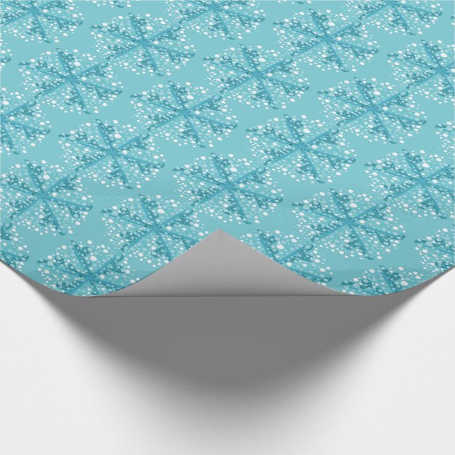 Papier Cadeau Papier-flocons d'étouffement de vacances (Coin)