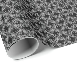 Papier Cadeau Papier Grille noir élégant