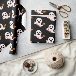 Papier Cadeau Papier Halloween Super Ghost Wrapper