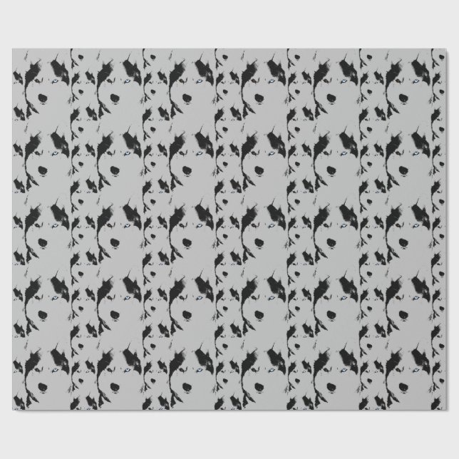 Papier Cadeau Papier Husky Wrapper Papier Husky Sled Chig (Plat)