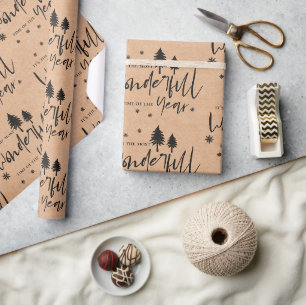 Papier Cadeau Papier Kraft mignon Les plus merveilleux temps de 