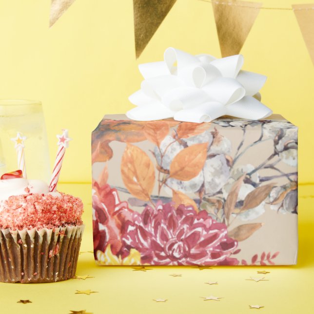 Papier Cadeau Papier Mariage d'automne rustique et confortable (Fête d'anniversaire)