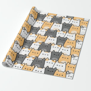 Papier Cadeau Papier mignon d'emballage cadeau de motif de bande