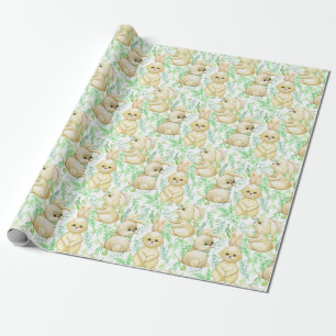 Papier Cadeau Papier Motif à enveloppement de lapins mignons