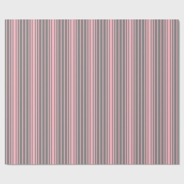 Papier Cadeau Papier Motif à enveloppement gris et rose clair (Plat)