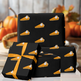 Papier Cadeau Papier Motif à tarte Citrouille Thanksgiving