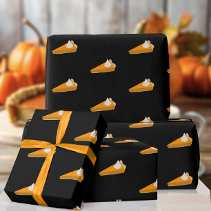 Papier Cadeau Papier Motif à tarte Citrouille Thanksgiving