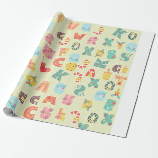 Papier Cadeau Papier Motif Alphabet