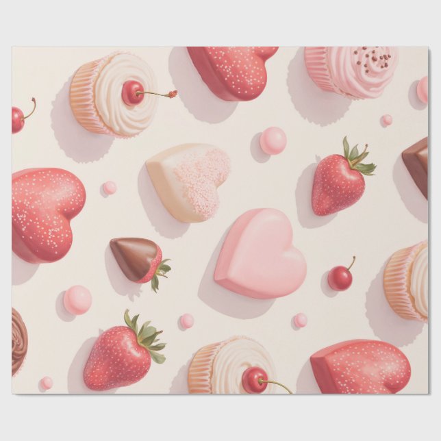 Papier Cadeau papier motif chocolat (Plat)