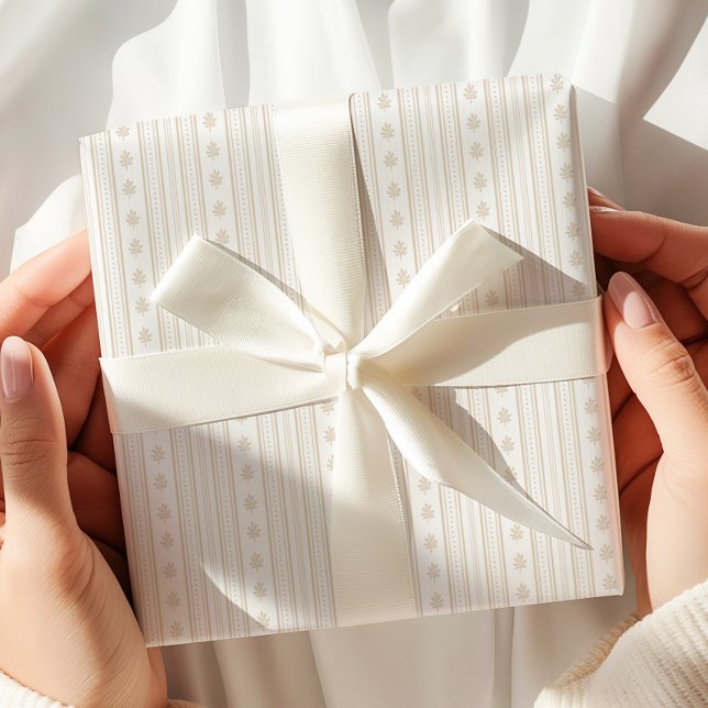 Papier Cadeau Papier Motif couleur beige neutre (Créateur téléchargé)