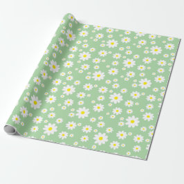 Papier Cadeau Papier Motif de marmite vert Sage