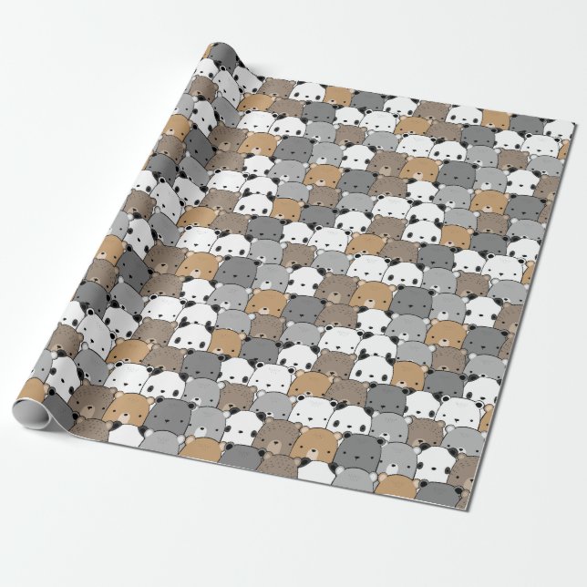 Papier Cadeau Papier Motif d'écorce (Déroulé)